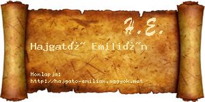 Hajgató Emilián névjegykártya